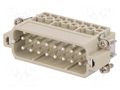 Connector: HDC; contact insert; male; DA; PIN: 16; 16+PE; size D16A DEGSON ELECTRONICS DA-016-M