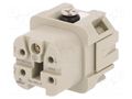 Connector: HDC; contact insert; female; DA; PIN: 5; 4+PE; size D3A DEGSON ELECTRONICS DA-004-F