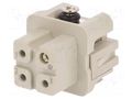 Connector: HDC; contact insert; female; DA; PIN: 4; 3+PE; size D3A DEGSON ELECTRONICS DA-003-F