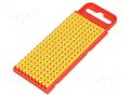 Markers; Marking: T; 2÷2.8mm; polyamide; yellow; -40÷85°C; push-in HELLERMANNTYTON WIC1-T-PA66-YE