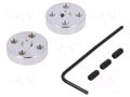 Bracket wheel; Kit: adapter,allen wrench,mounting screws; 2pcs. POLOLU POLOLU-1998