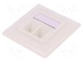 Case; socket; Keystone; white; plaster embedded,snap fastener LOGILINK LOG-NK4020