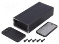 Enclosure: shielding; X: 59mm; Y: 120mm; Z: 31mm; aluminium; black HAMMOND HM-1457C1201EBK