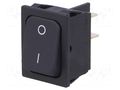 ROCKER; DPST; Pos: 2; OFF-ON; 20A/250VAC; black; IP40; none; 1832 Marquardt 1832.3313