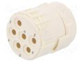 Connector: M23; contact insert; PIN: 6; female; crimped; 300V; 20A HARTING 09151063101