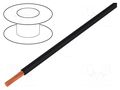 Wire; Silistrom®; 1x6mm2; stranded; OFC; silicone; black; 1.5kV; 54A STÄUBLI SILI-S/6.0-B