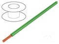 Wire; Silivolt®-E; 1x1mm2; stranded; Cu; silicone; green; 600V; 100m STÄUBLI 61.7554-25
