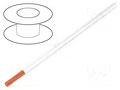 Wire; Silivolt®-E; 1x0.25mm2; stranded; Cu; silicone; white; 300V STÄUBLI 61.7551-29