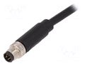 Connector: M8; male; PIN: 5; 1.5A; 30V; IP67; straight; screw; plug BULGIN PXPPVC08FIM05BC010