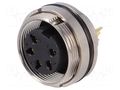 Connector: M16; socket; female; PIN: 5; 6A; 250V; soldering; straight BULGIN PXMBNI16RPF05ASC
