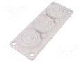 Multigate grommet; elastomer thermoplastic TPE; light grey HT HI TECH POLYMERS HTC-3-TPE