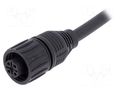 Connector: circular; plug; PIN: 4; female; cables; ECOMATE (C016) AMPHENOL CA0161B01305012