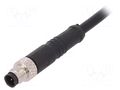 Connector: M5; plug; male; cables; PIN: 3; 1A; straight; IP67; 60V BULGIN PXPTPU05FIM03AC010