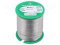 Tin; lead free; Sn99,3Cu0,7; 0.7mm; 250g; reel; Flux: flux free BROQUETAS ECO1-07/025/SW