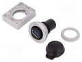 USB socket; 30mm; RMQ-Titan; Ø30.5mm; IP20; USB 3.0 A/A EATON ELECTRIC M30C-FUSB