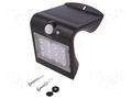 Solar LED lamp; 1.5W; Body dim: 144.5x96x79mm; IP65; 220lm Goobay GOOBAY-45801