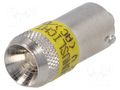 LED; yellow; 12VDC; Cap: BA9S ABB KA2-2013