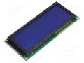 Display: LCD; alphanumeric; STN Positive; 20x4; blue; LED; PIN: 18 RAYSTAR OPTRONICS RC2004C-BIW-ESX