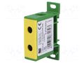 Splice terminal: rail; 125A; 600V; screw terminal; yellow-green PAWBOL PE.4119/CU