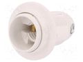 Lampholder: for lamp; E14; with flange; Body: white; Ø: 28mm; L: 57mm PAWBOL PW-D.3027B