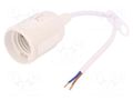 Lampholder: for lamp; E27; Body: white; Ø: 41mm; thermoplastic PAWBOL PW-D.3006MA