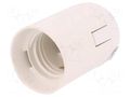 Lampholder: for lamp; E27; Body: white; Ø: 39mm; thermoplastic PAWBOL PW-D.3005B