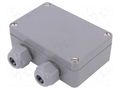 Enclosure: junction box; X: 64mm; Y: 98mm; Z: 34mm; polyamide; IP65 BOPLA PK102-SV-211