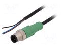 Cable: for sensors/automation; M12; PIN: 3; straight; 3m; plug; 4A PHOENIX CONTACT 1414435