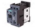 Contactor: 3-pole; NO x3; Auxiliary contacts: NO + NC; 110VAC; 32A SIEMENS 3RT2027-1AF00