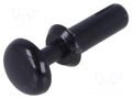 Rivet; polyamide; L.rivet: 5.6mm; Panel cutout diam: 2.1mm; black DREMEC DR8G4012.0X4.4B