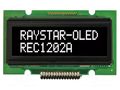 Display: OLED; alphanumeric; 12x2; Dim: 55.7x32x11mm; white; PIN: 15 RAYSTAR OPTRONICS REC001202AWPP5N01