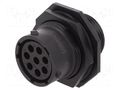 Connector: circular; socket; for panel mounting,front side nut AMPHENOL RTS714N8S03