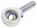 Ball joint; 6mm; M6; 1; right hand thread,outside; brass,steel ELESA+GANTER GN648.2-6-M6-N