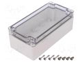 Enclosure: multipurpose; X: 80mm; Y: 160mm; Z: 55mm; EURONORD; grey FIBOX PCT081606