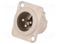 Connector: XLR; socket; male; PIN: 3; straight; soldering; silver NEUTRIK NTR-NC3MD-LX