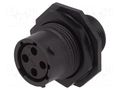 Connector: circular; socket; for panel mounting,front side nut AMPHENOL RTS712N4S03