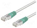 Patch cord; RJ45 plug,both sides; F/UTP; 5e; stranded; CCA; PVC Goobay F/UTP5-CCA-CR-020