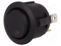 ROCKER; SP3T; Pos: 3; ON-OFF-ON; 20A/14VDC; black; LED,point; 14V SCI R13-112DL-02-BNGR