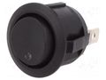 ROCKER; SP3T; Pos: 3; ON-OFF-ON; 20A/14VDC; black; LED,point; 14V SCI R13-112DL-02-BNRY