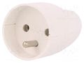 Connector: AC supply; female; socket; 2P+PE; 250VAC; 16A; white JONEX TX-GN-171BI