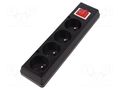 Connector: AC supply; female; splitter; 2P+PE; 250VAC; 16A; black JONEX TX-GN-470WSCZ