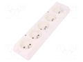 Connector: AC supply; female; splitter; 2P+PE; 250VAC; 16A; white JONEX TX-GN-570BI