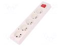 Connector: AC supply; female; splitter; 2P+PE; 250VAC; 16A; white JONEX TX-GN-570WSBI