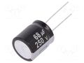 Capacitor: electrolytic; THT; 68uF; 250VDC; Ø18x20mm; Pitch: 7.5mm PANASONIC EEUEB2E680S