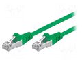 Patch cord; RJ45 plug,both sides; F/UTP; 5e; stranded; CCA; PVC Goobay F/UTP5-CCA-200GR