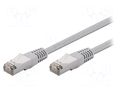Patch cord; RJ45 plug,both sides; F/UTP; 5e; stranded; CCA; 10m GOOBAY F/UTP5E-CCA-100GY