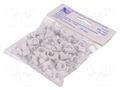 Holder; white; on round cable; 100pcs; with a nail; 10mm PAWBOL PW-H.7008A-100