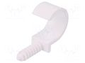 Holder; Øbundle : 28mm; white; Ømount.hole: 8mm; RING 28; Sockets: 1 PAWBOL PW-H.7324