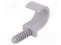 Holder; ØBundle : 25mm; grey; Ømount.hole: 8mm; RING 25; Sockets: 1 PAWBOL PW-H.7329