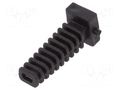 Strain relief; elastomer; black; Panel thick: max.2.2mm; L: 25mm FIX&FASTEN FIX-3.5X1.8X25-PRO